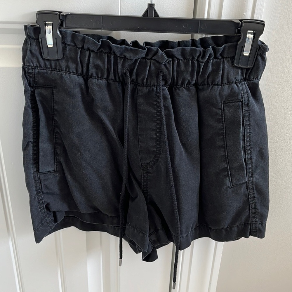 LOFT Black Paper Bag Shorts Size XXSP